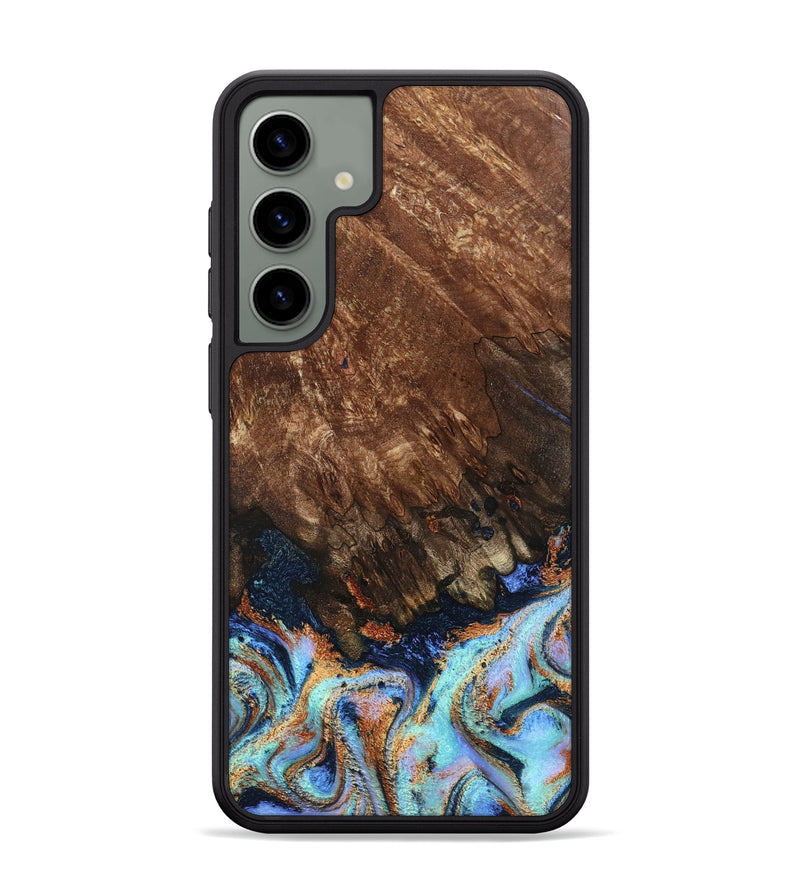 Galaxy S24 Plus Wood Phone Case - Easton (Teal & Gold, 802408)