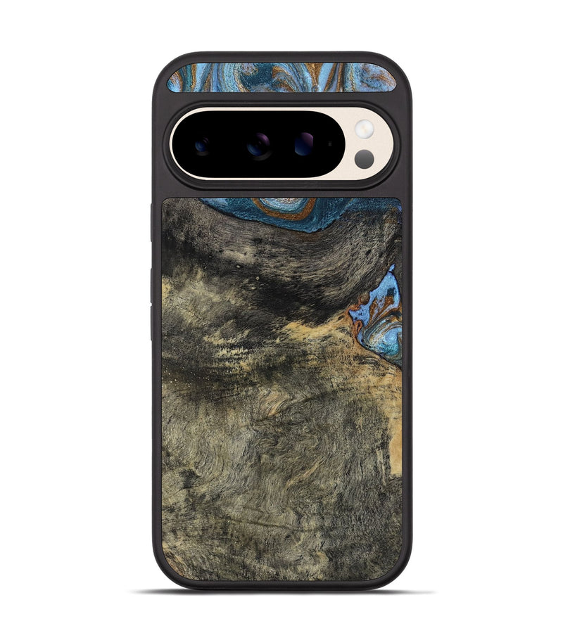 Pixel 10 Wood Phone Case - Starr (Teal & Gold, 802409)