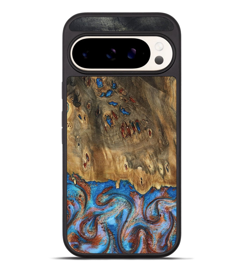 Pixel 9 Pro XL Wood Phone Case - Navy (Teal & Gold, 802410)