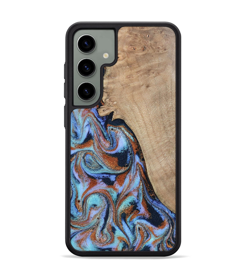 Galaxy S24 Plus Wood Phone Case - Treva (Teal & Gold, 802411)