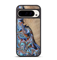 Pixel 9 Pro Wood Phone Case - Treva (Teal & Gold, 802411)