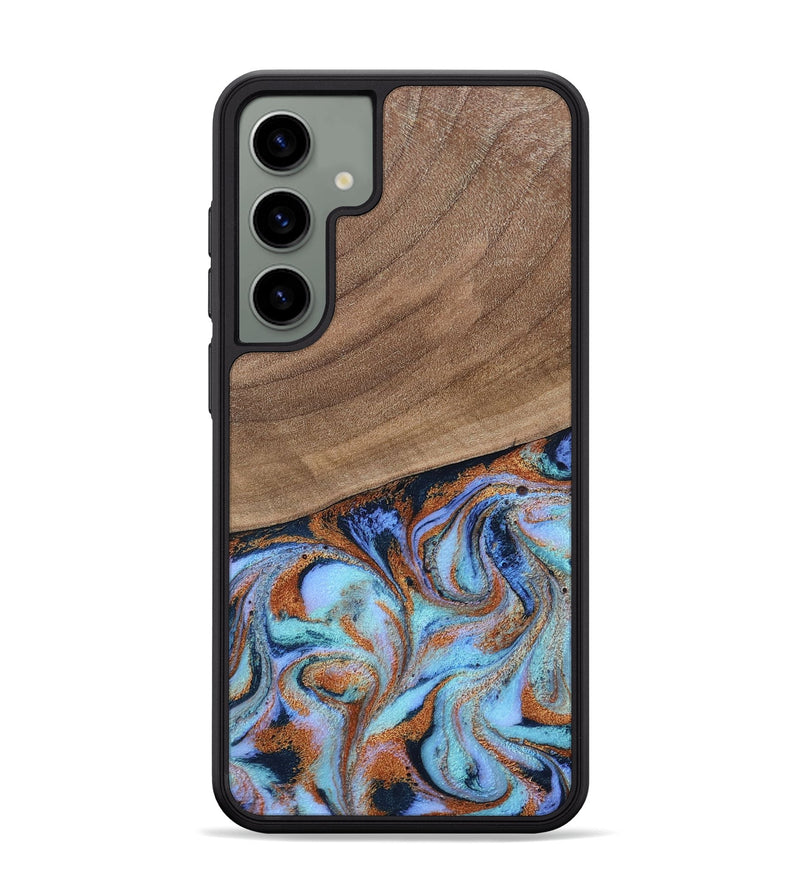 Galaxy S24 Plus Wood Phone Case - Irving (Teal & Gold, 802412)