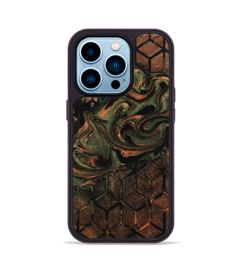 iPhone 14 Pro Wood Phone Case - Leyla (Pattern, 802414)