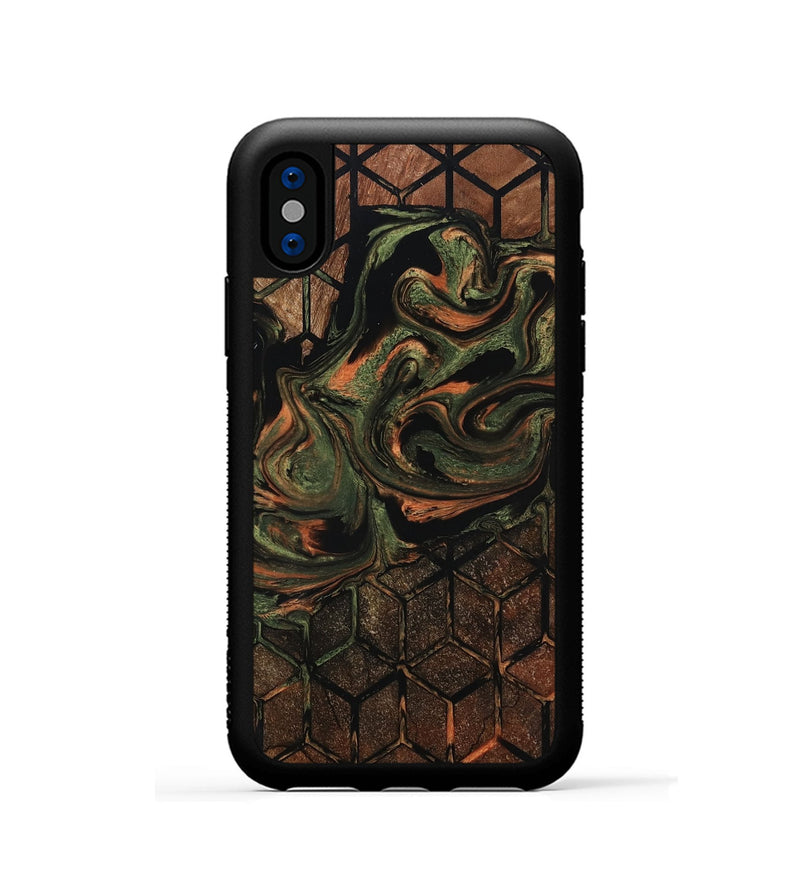iPhone Xs Wood Phone Case - Leyla (Pattern, 802414)
