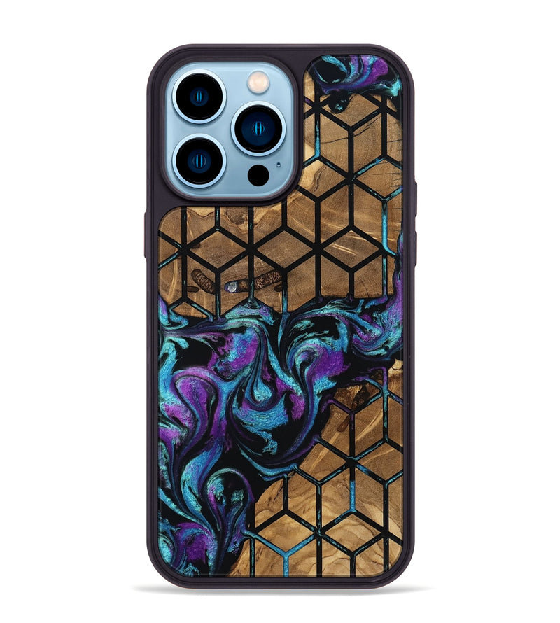 iPhone 14 Pro Max Wood Phone Case - Shannan (Pattern, 802415)