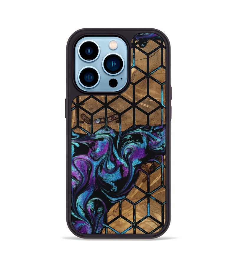 iPhone 14 Pro Wood Phone Case - Shannan (Pattern, 802415)