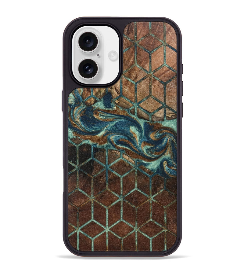 iPhone 16 Plus Wood Phone Case - Burton (Pattern, 802417)