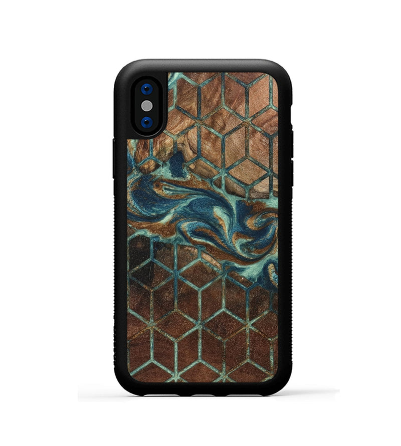 iPhone Xs Wood Phone Case - Burton (Pattern, 802417)