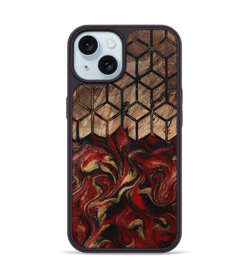 iPhone 15 Wood Phone Case - Yahaira (Pattern, 802418)