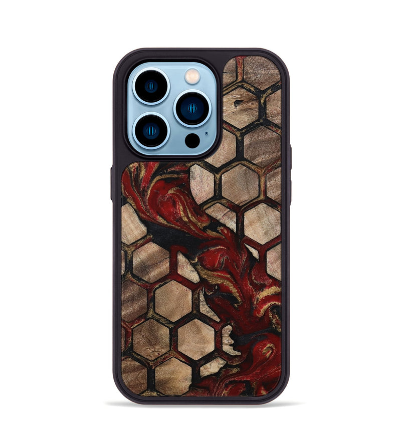iPhone 14 Pro Wood Phone Case - Alida (Pattern, 802421)