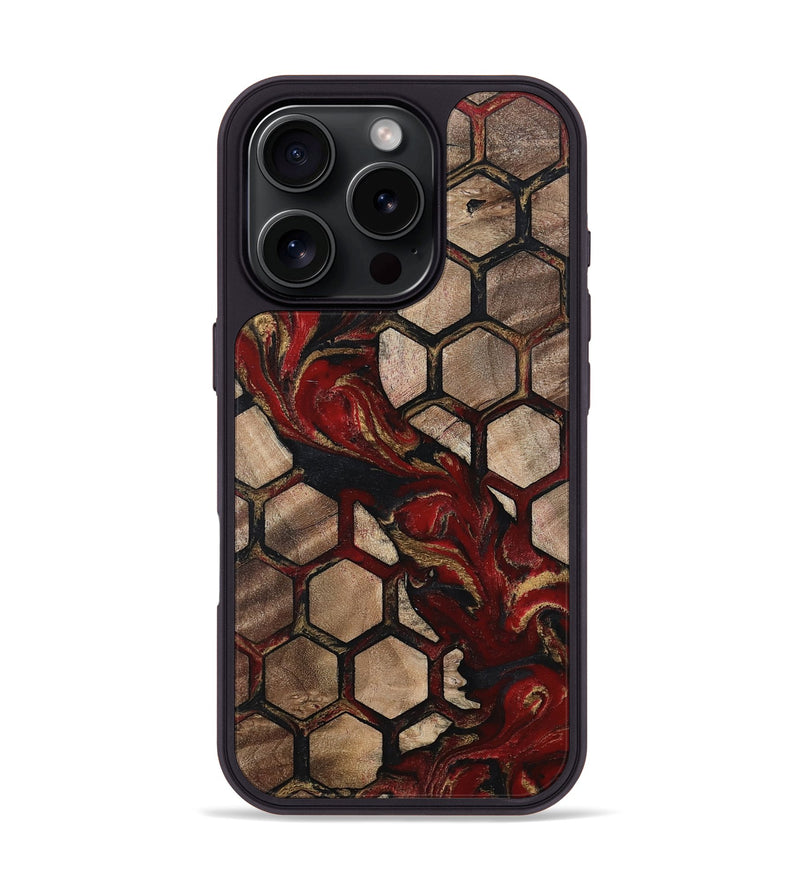 iPhone 16 Pro Wood Phone Case - Alida (Pattern, 802421)