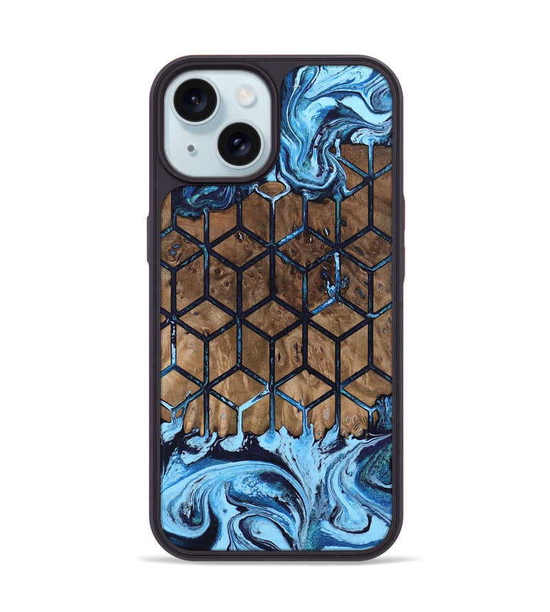 iPhone 15 Wood Phone Case - Earline (Pattern, 802424)