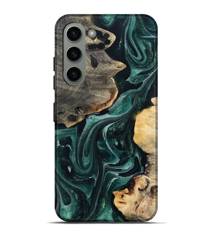 Galaxy S23 Plus Wood Live Edge Phone Case - Brett (Green, 802425)