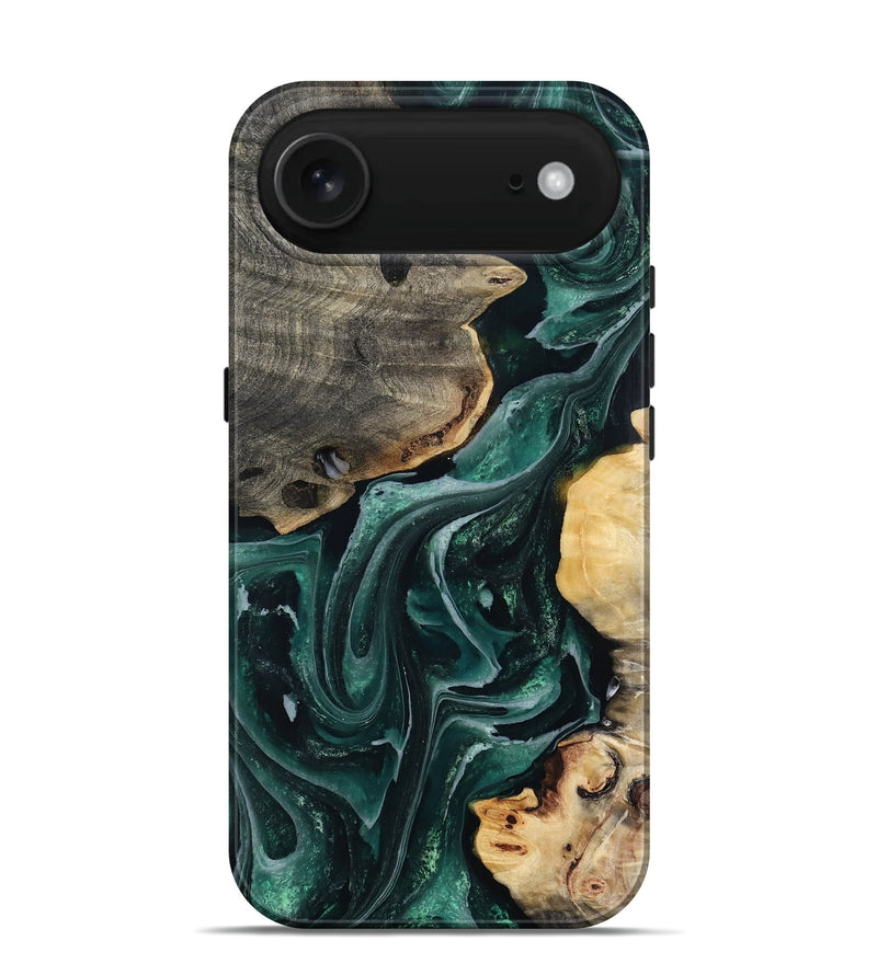 iPhone 17 Air Wood Live Edge Phone Case - Brett (Green, 802425)