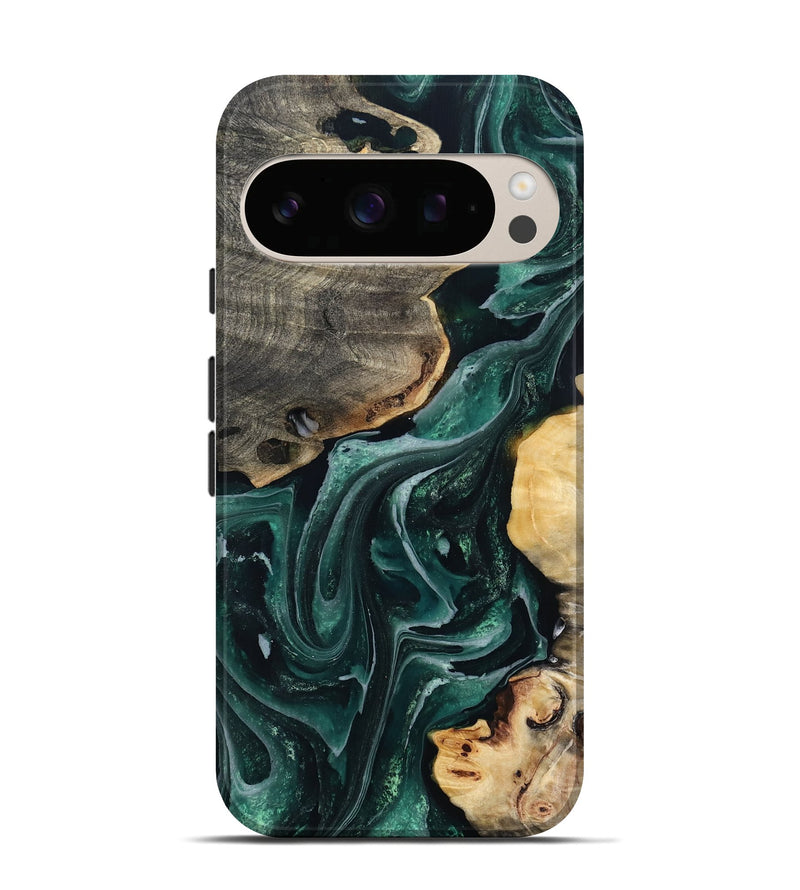 Pixel 10 Wood Live Edge Phone Case - Brett (Green, 802425)