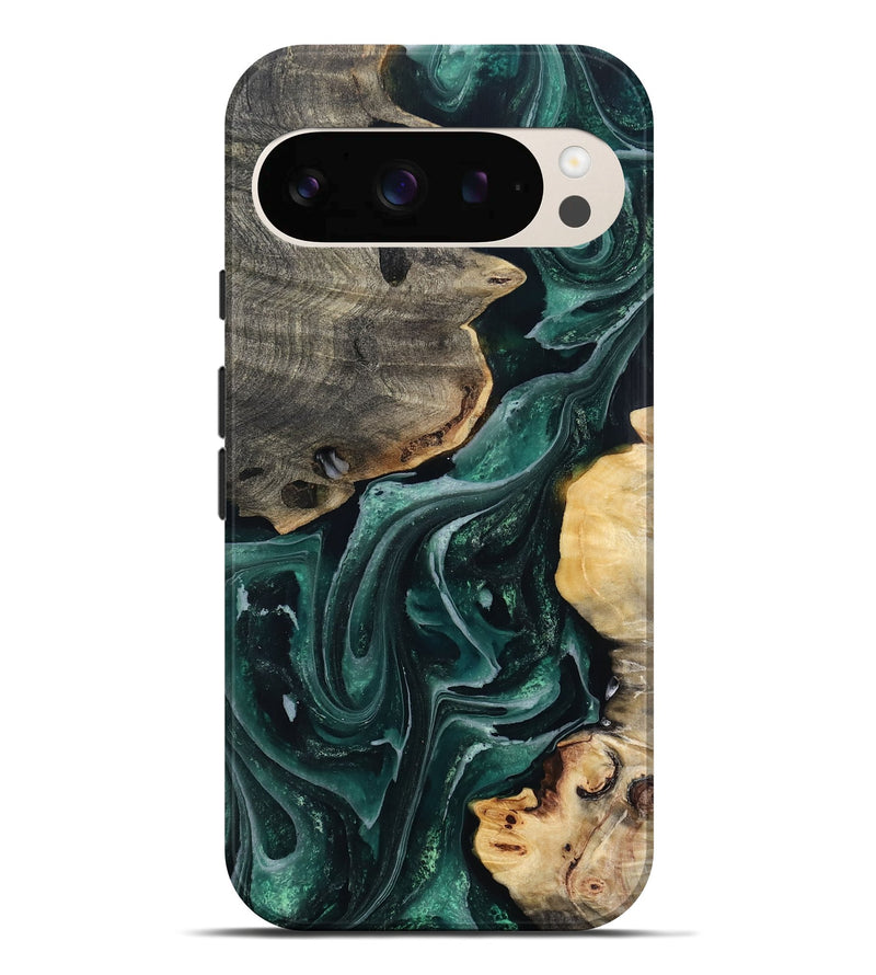 Pixel 10 Pro XL Wood Live Edge Phone Case - Brett (Green, 802425)
