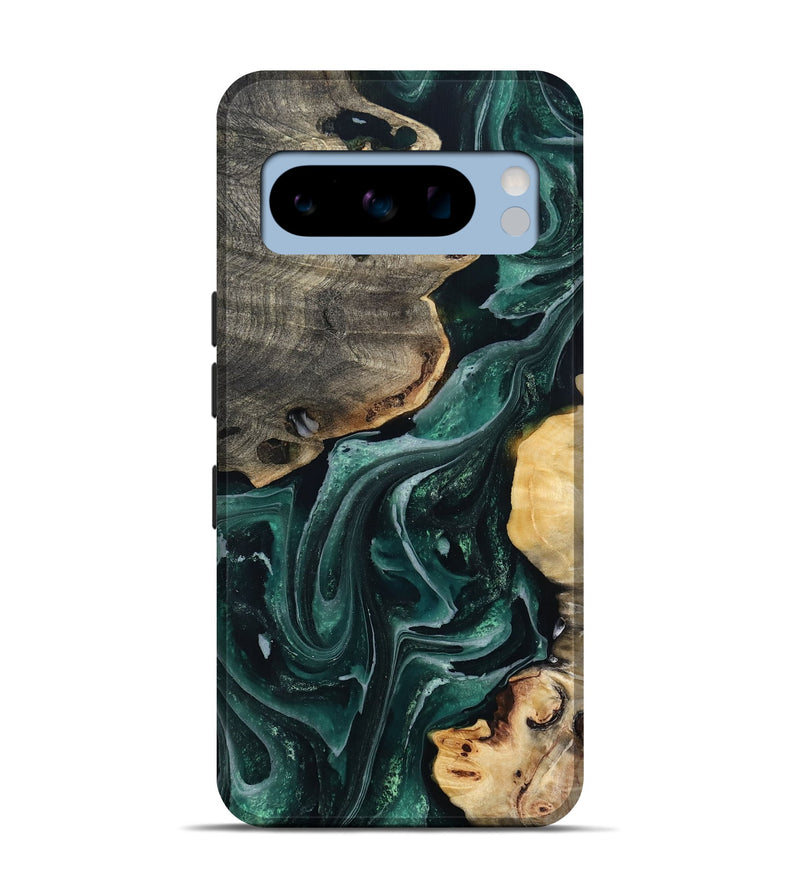 Pixel 8 Pro Wood Live Edge Phone Case - Brett (Green, 802425)