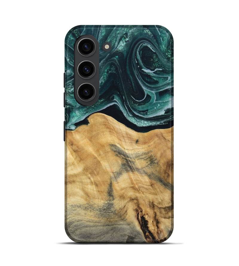 Galaxy S23 Wood Live Edge Phone Case - Eda (Green, 802426)
