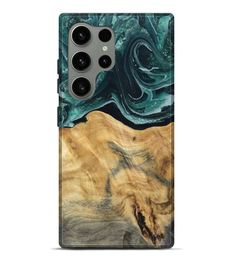 Galaxy S24 Ultra Wood Live Edge Phone Case - Eda (Green, 802426)