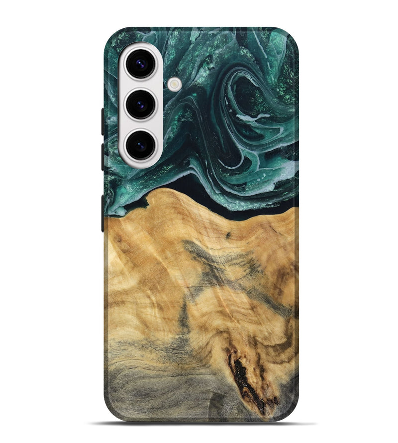 Galaxy S25 Plus Wood Live Edge Phone Case - Eda (Green, 802426)