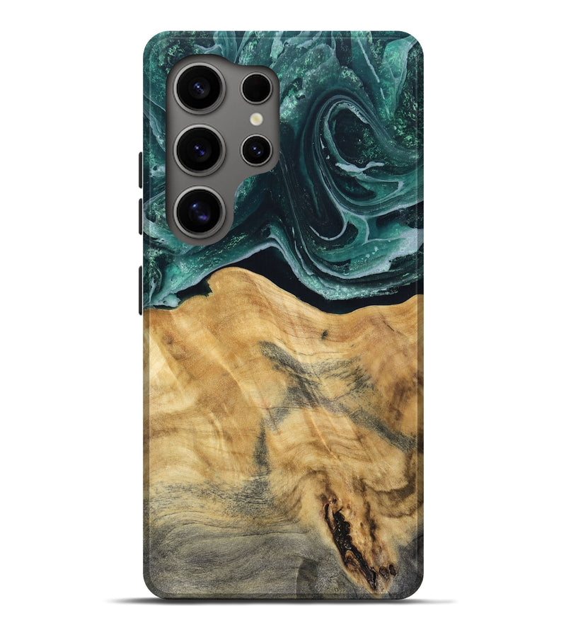 Galaxy S25 Ultra Wood Live Edge Phone Case - Eda (Green, 802426)