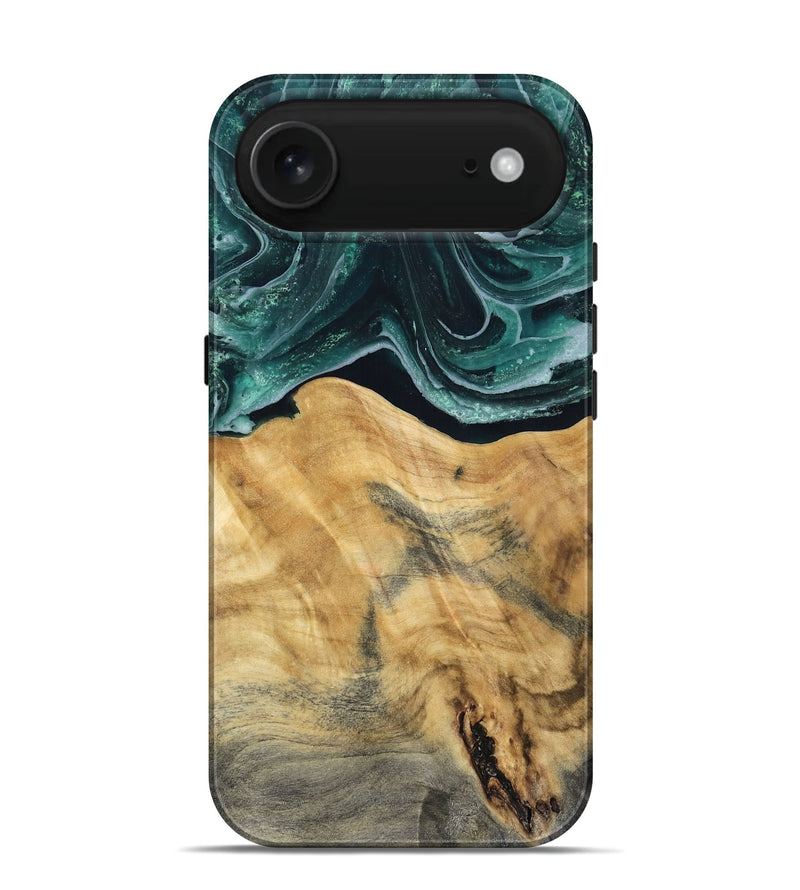 iPhone 17 Air Wood Live Edge Phone Case - Eda (Green, 802426)