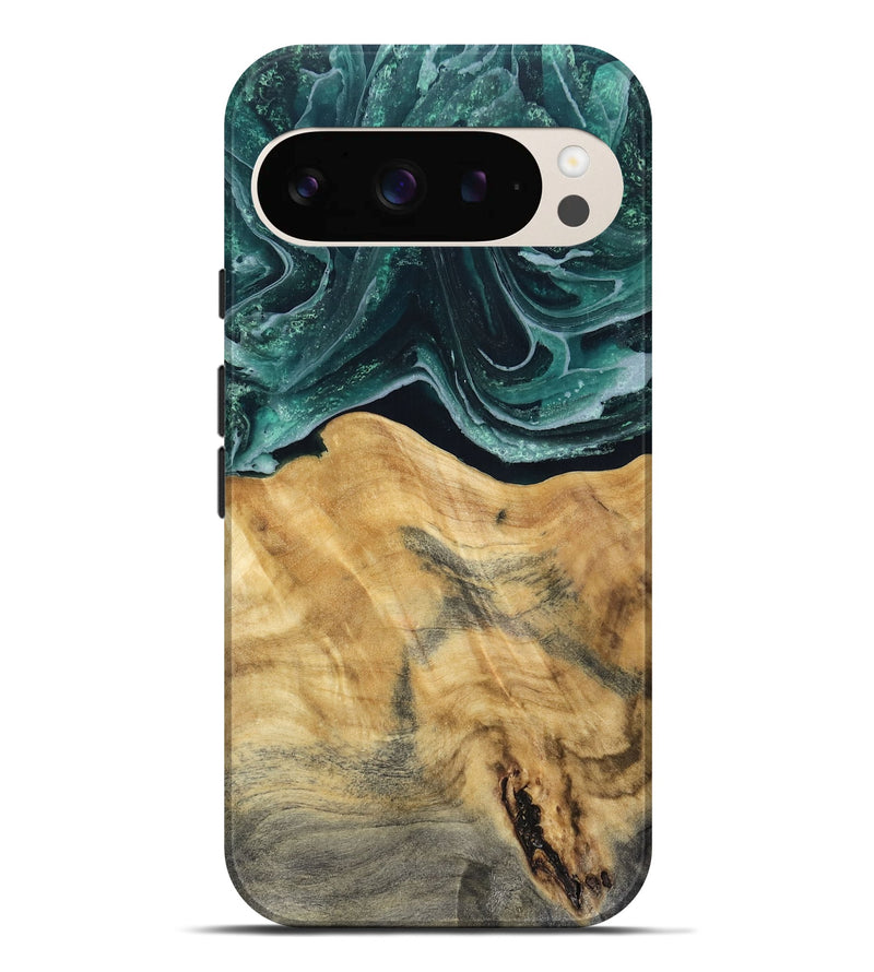 Pixel 9 Pro XL Wood Live Edge Phone Case - Eda (Green, 802426)