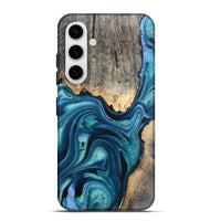 Galaxy S25 Plus Wood Live Edge Phone Case - Hailey (Blue, 802427)