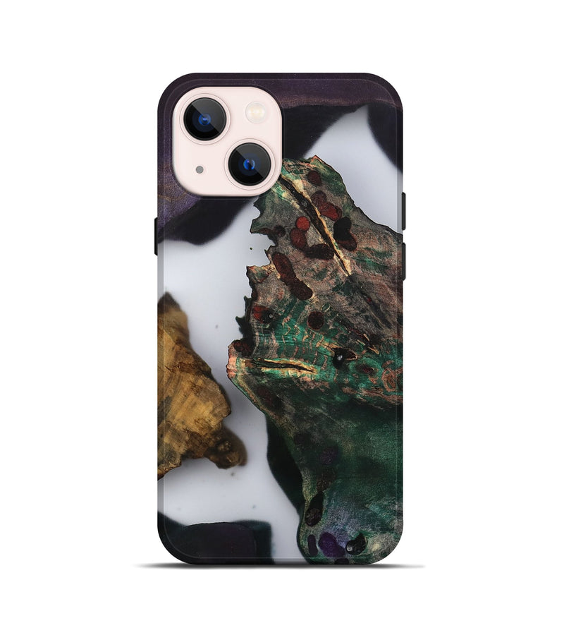 iPhone 13 mini Wood Live Edge Phone Case - Kamiyah (Clear, 802428)