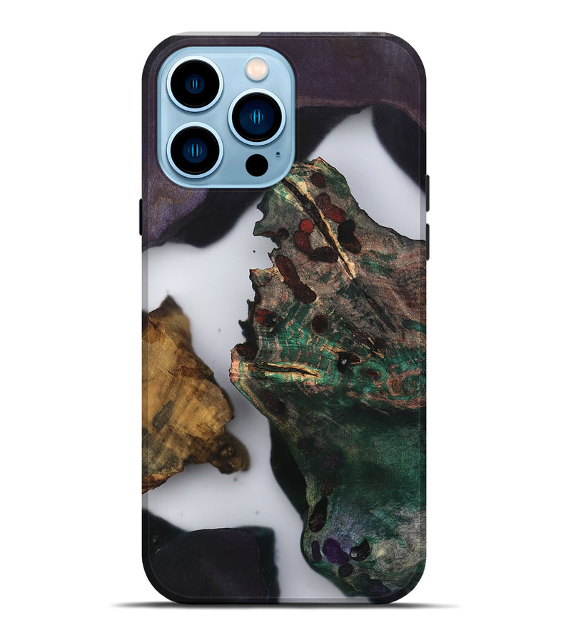 iPhone 14 Pro Max Wood Live Edge Phone Case - Kamiyah (Clear, 802428)