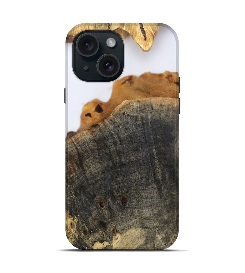 iPhone 15 Wood Live Edge Phone Case - Laney (Clear, 802429)