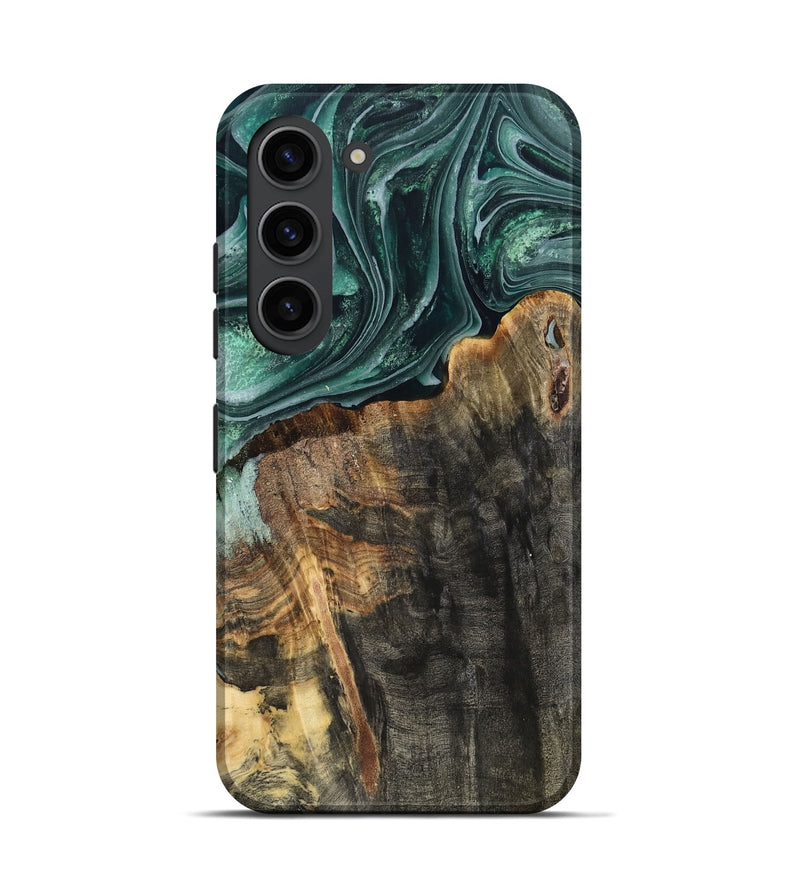 Galaxy S23 Wood Live Edge Phone Case - Dovie (Green, 802431)