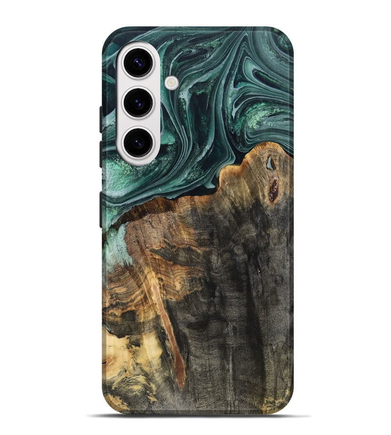 Galaxy S25 Plus Wood Live Edge Phone Case - Dovie (Green, 802431)