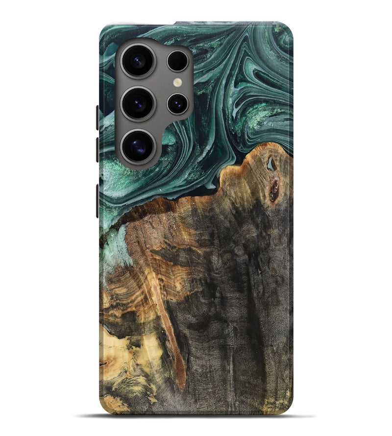 Galaxy S25 Ultra Wood Live Edge Phone Case - Dovie (Green, 802431)