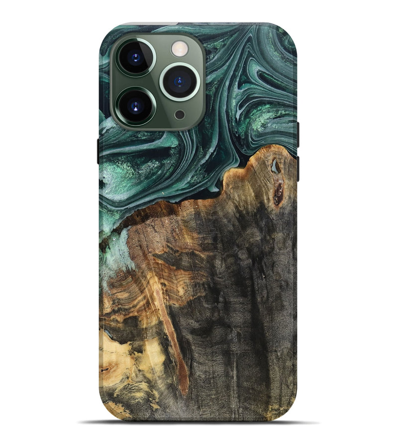 iPhone 13 Pro Max Wood Live Edge Phone Case - Dovie (Green, 802431)