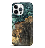 iPhone 15 Pro Max Wood Live Edge Phone Case - Dovie (Green, 802431)
