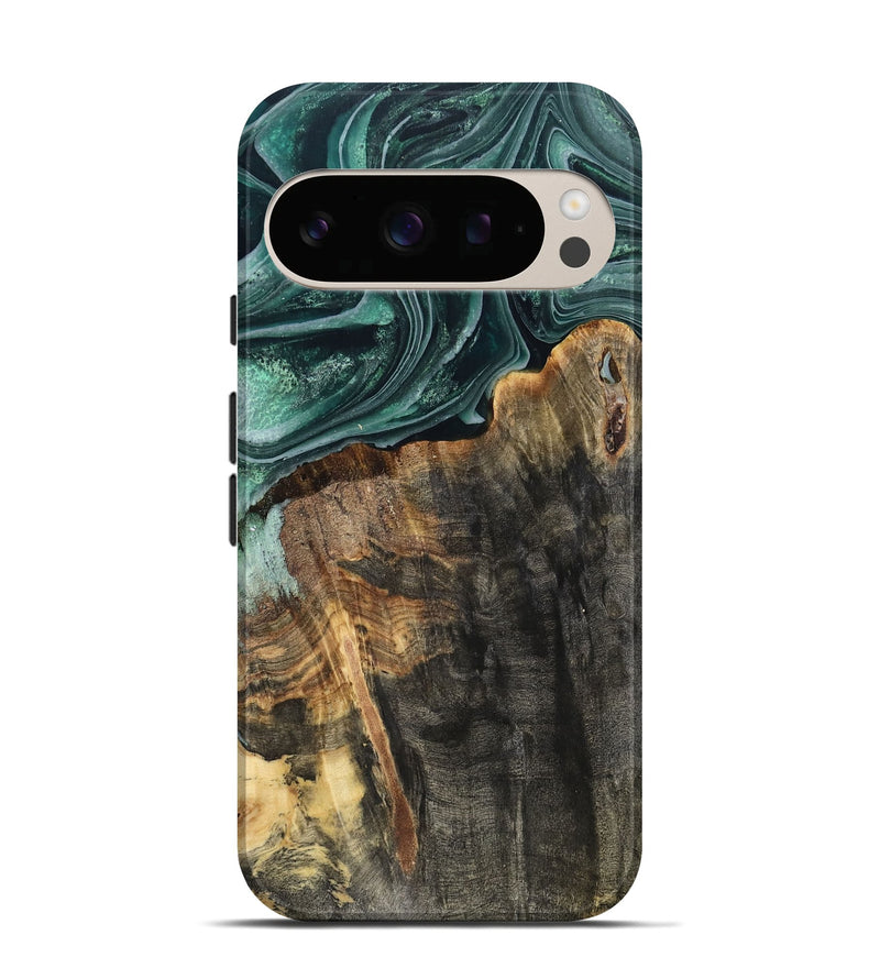 Pixel 10 Pro Wood Live Edge Phone Case - Dovie (Green, 802431)