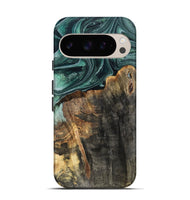 Pixel 9 Pro Wood Live Edge Phone Case - Dovie (Green, 802431)