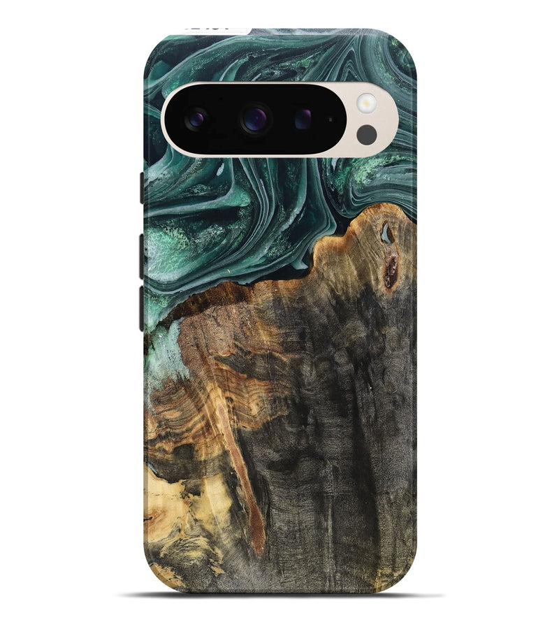Pixel 9 Pro XL Wood Live Edge Phone Case - Dovie (Green, 802431)