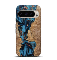 Pixel 10 Wood Live Edge Phone Case - Kaizen (Teal & Gold, 802433)
