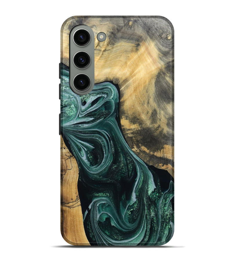 Galaxy S23 Plus Wood Live Edge Phone Case - Stacie (Green, 802436)