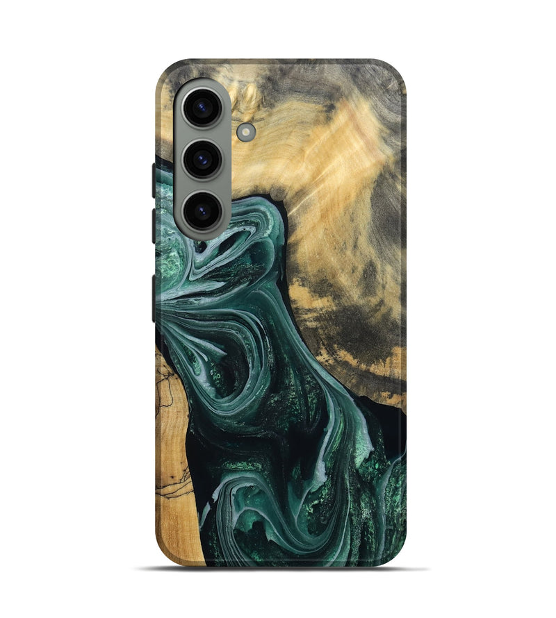 Galaxy S24 Wood Live Edge Phone Case - Stacie (Green, 802436)