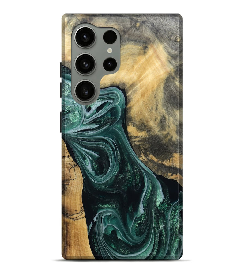 Galaxy S24 Ultra Wood Live Edge Phone Case - Stacie (Green, 802436)