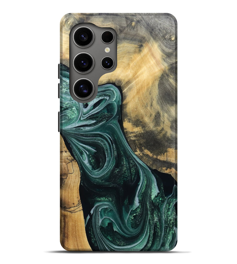 Galaxy S25 Ultra Wood Live Edge Phone Case - Stacie (Green, 802436)