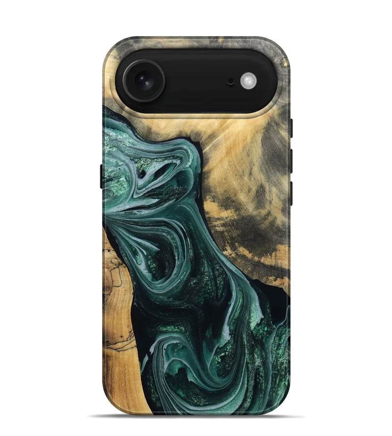 iPhone 17 Air Wood Live Edge Phone Case - Stacie (Green, 802436)