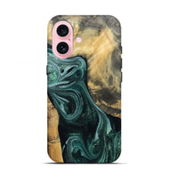 iPhone 17 Wood Live Edge Phone Case - Stacie (Green, 802436)