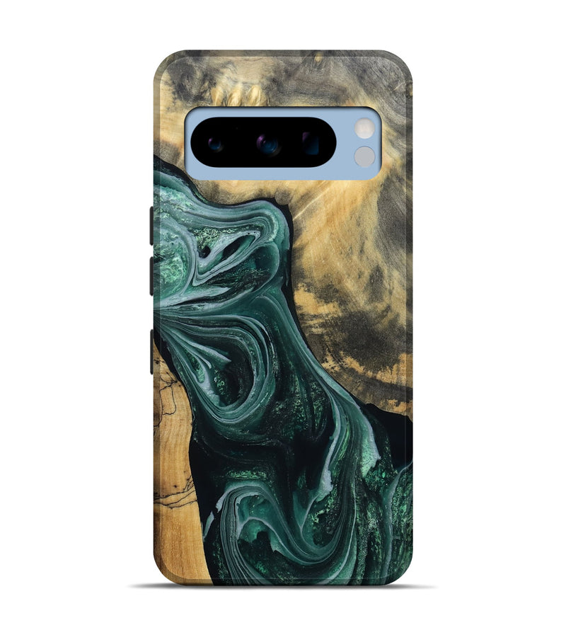 Pixel 8 Pro Wood Live Edge Phone Case - Stacie (Green, 802436)