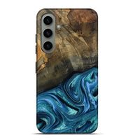 Galaxy S24 Plus Wood Live Edge Phone Case - Moshe (Blue, 802438)