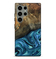 Galaxy S24 Ultra Wood Live Edge Phone Case - Moshe (Blue, 802438)