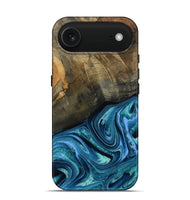 iPhone 17 Air Wood Live Edge Phone Case - Moshe (Blue, 802438)